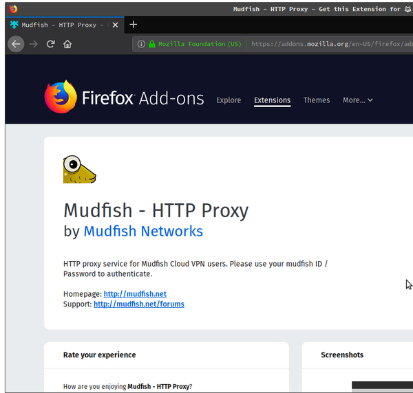 Firefox-Erweiterung Startseite