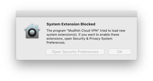 Προειδοποίηση επέκτασης συστήματος στο macOS