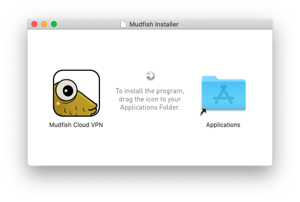 חבילת ההתקנה של Mudfish ב־Mac OS X