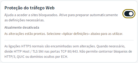 Proteção web antes de aplicar — Mudfish DNS 0.1.3 (Linux)