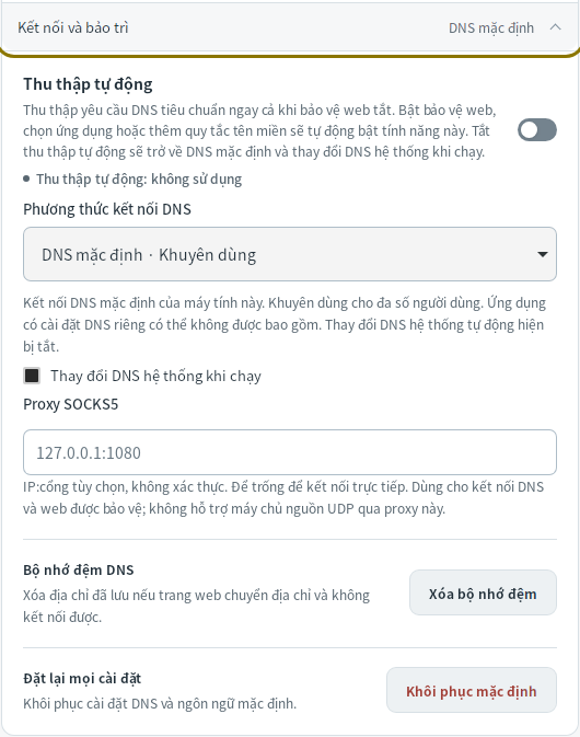 Cài đặt kết nối DNS — Mudfish DNS 0.1.3 (Linux)