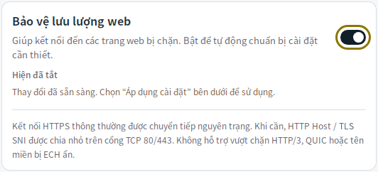 Bảo vệ web trước khi áp dụng — Mudfish DNS 0.1.3 (Linux)