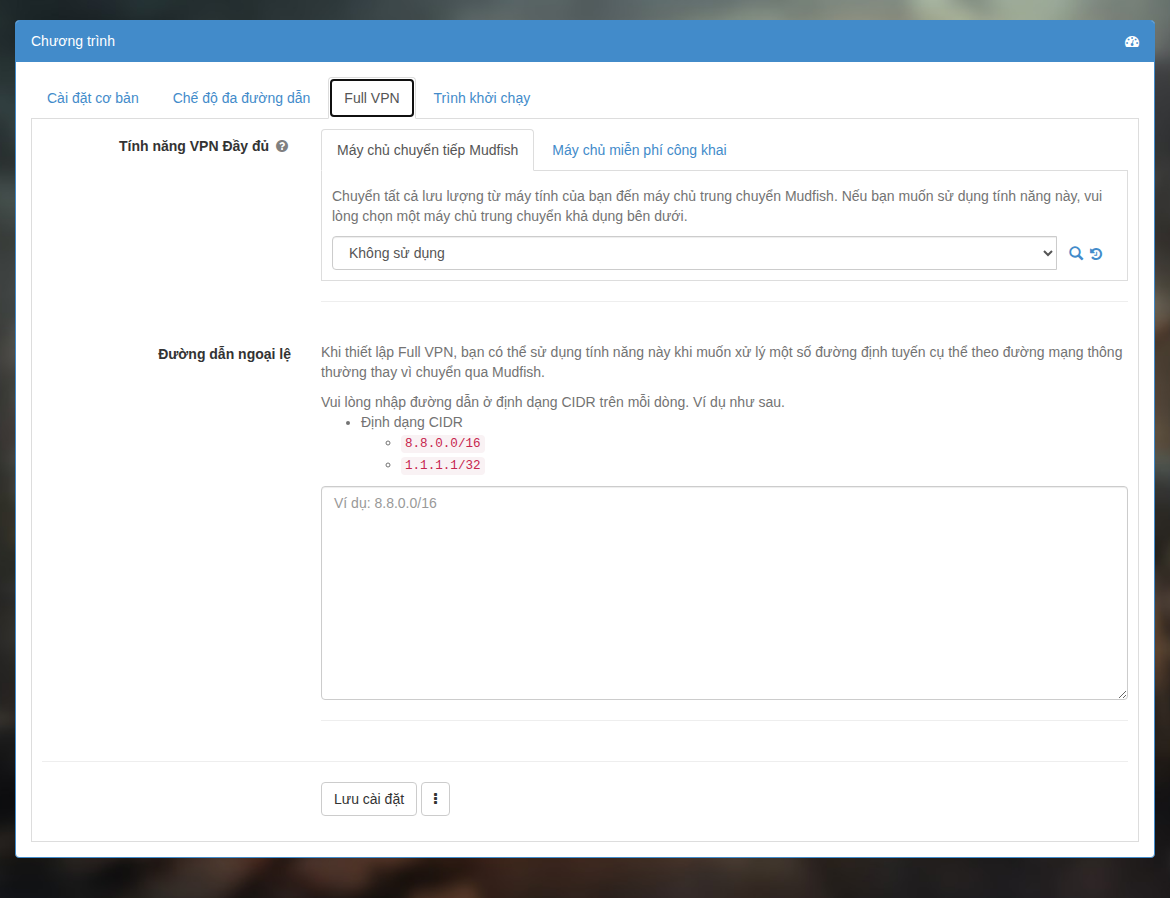 Cài đặt Full VPN