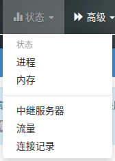 状态菜单中的连接日志